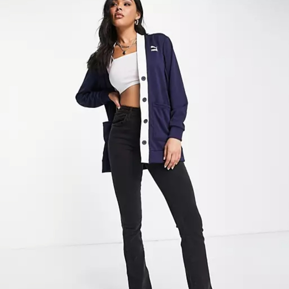 Puma Tennis Cardigan in navy